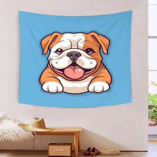 Tapisserie murale bouledogue français pour créer un coin cosy dans un dortoir ou un salon