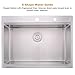 33x22 Drop In Kitchen Sink Workstation-Bokaiya 33 Inch Stainless Steel Kitchen Sink Drop In Top Mount 16 Gauge Handmade Deep Single Bowl Kitchen Sinks with Cutting Board