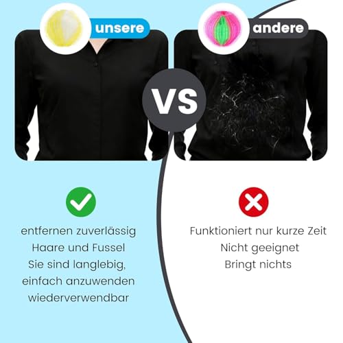 Tierhaarentferner Waschmaschine - 12 Stück Wiederverwendbare Fusselbälle Waschmaschine, Fussel Waschmaschine gegen Hundehaare & Katzenhaare | Haarfänger Waschmaschine für Kleidung & Decken