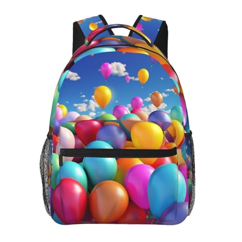 Sac à dos voyage ordinateur avec motifs ballons colorés pour le travail léger