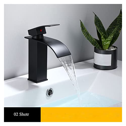 Robinet de lavabo anti éclaboussure cascade en laiton pour eau chaude - 3