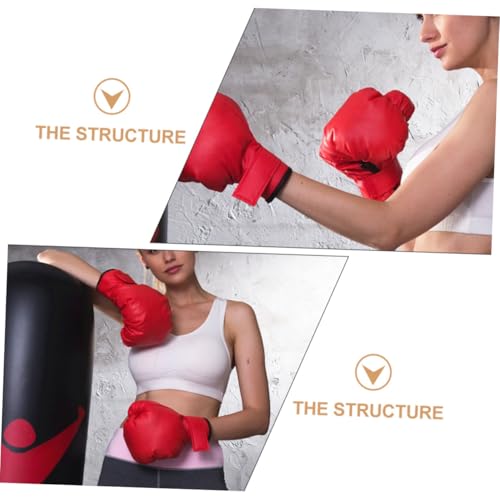 Guantes de boxeo tailandés con cubierta de PU resistente para adultos 2