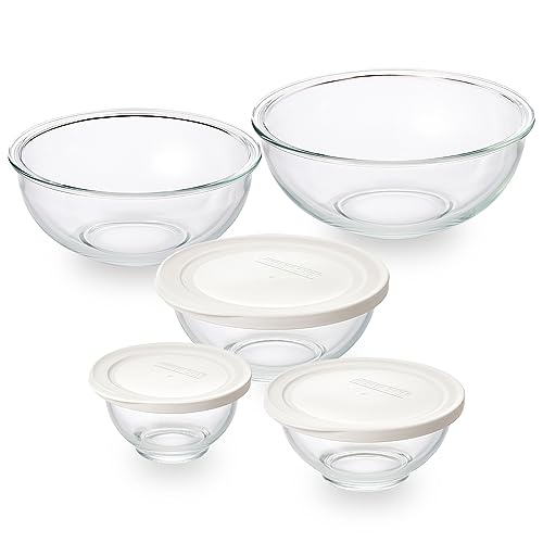 【すっきり収納】 アイリスオーヤマ 耐熱ガラスボウル 5点セット ホワイト 重ねて収納できる 汁もれしにくい 350℃まで加熱可能 そのまま食卓へ出せる 電子レンジオーブン可能 おしゃれ 時短 TGB-5S