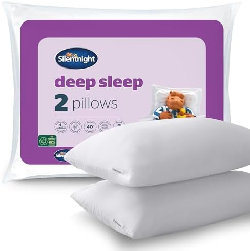 Silentnight Deep Sleep Pillow, White, Pack of 2