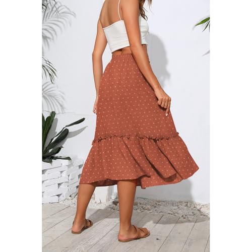 Image of Witsmile High Waist Tiered Skirts for Women Flowy Skirts for Women Long Length with Pockets 2026 Fashion Trendy