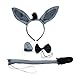 Lurrose 4Pcs Diadema de Orejas de Burro Diadema de Orejas de Burro...