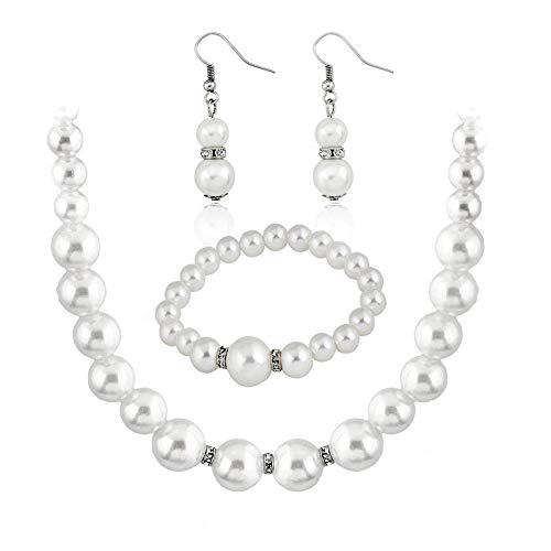 Preisvergleich Produktbild Beauty Classic Shambala Diamond Ring Perlenkette Braut Set