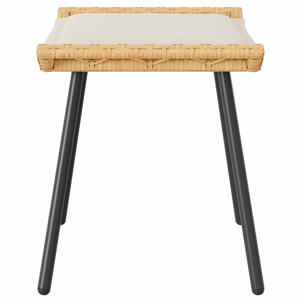 Tabourets de jardin 2 pcs Naturel 50x40x45 cm Rattan synthétique
