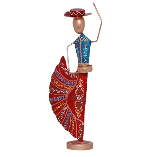 Image of Kraftskala Colorful Dancers Iron Showpiece with Tealight Candle Holder - Decorative Figurine for Home, Celebratory Gift for Anniversary, Festivals & Weddings (Mariachi Dancers)