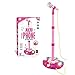 EcoGo Karaoke Infantil Microfono de Pie Niños (Rosa)