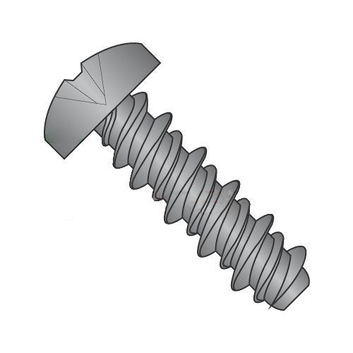 #12 (#10 Head) x 3/4" High Low Style Thread Forming Screws/Phillips/Pan Head/Steel/Black Zinc (Carton: 5,000 pcs)