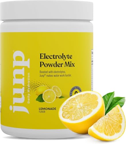 JUNP Electrolytes Powder No Sugar No Carbs Lemonade Keto Electrolyte Drink Mix - Potassium & Salt Hydration Powder Electrolytes - Zero Calorie Sugar Free Electrolyte Powder Kosher 90 Servings