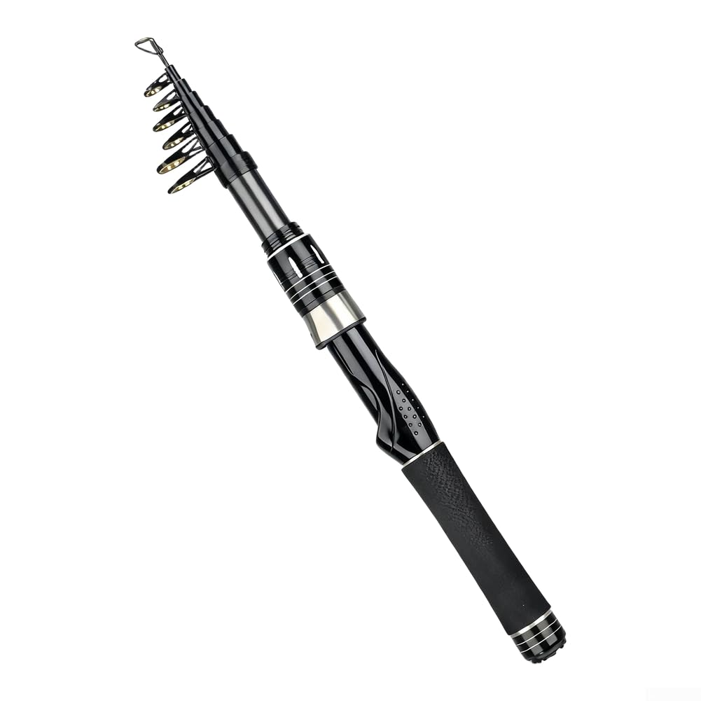 Ultralight Telescopic Carbon Fishing Rod 1.5M 1.8M 2.1M 2.4M with Enhanced Sensitivity and Comfort Handle for Anglers(1.8m)