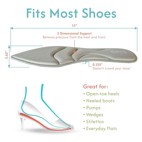 Image of Sharp! Ultra Thin Shoe Inserts for Women - Insole Shoe Inserts for All Day Comfort, Insoles for Women, Low Profile for Dress & Casual Shoes - XL /L Beige /Nude