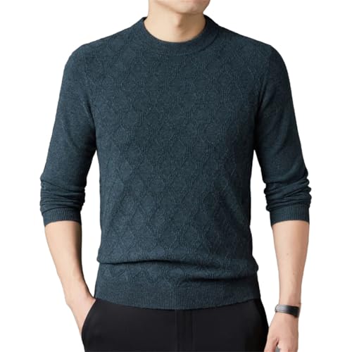 Men's Wool Slim Fit Solid Color Sweater O-Neck Business Casual Daily Wear