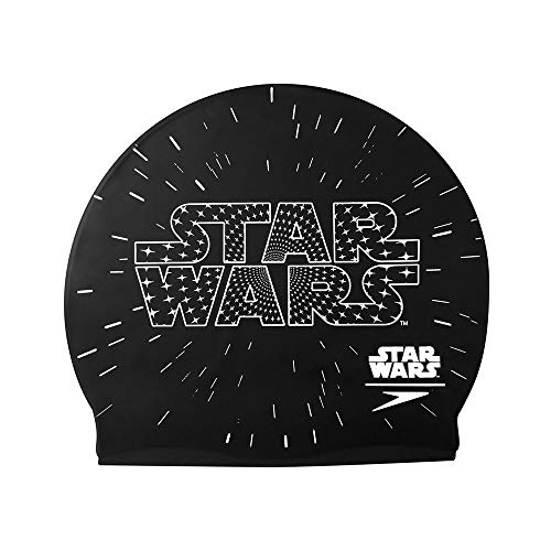 Speedo Unisex Child Star War's Logo Kid's Cap - Black/White, One Size