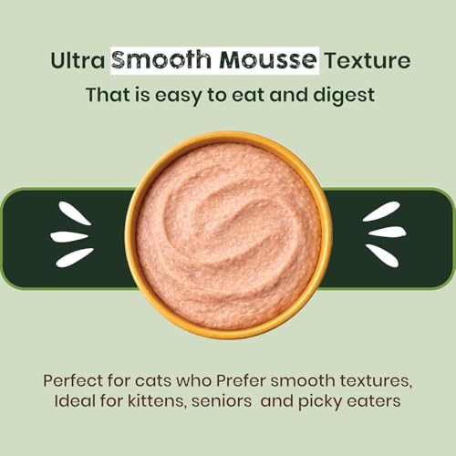 Image of Brunos Cat Wet Food - Tuna with Salmon & Parsley Mousse - 85g(Pack of 24)|Cat & Kitten | Grain-Free | 47% Real Tuna Goodness|Infused with Prebiotic | Taurine for Heart & Vision | Hydration & Skin
