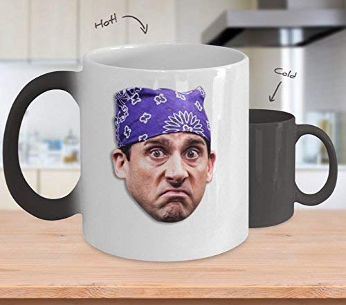 Coffee Mug for Best Gifts Prison Mike Coffee Mug Cup (Heating, Color is Changing) Funny The Office Merchandise Accessories Sticker Merch Shirt - Michael Scott Dwight Kelly Jim Gift for Dund Cover