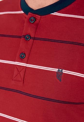 El Búho Nocturno Mens Pajamas Set Summer Short Sleeve Striped Classic Neckless PJs or Knit Comfortable Pajamas for Men4