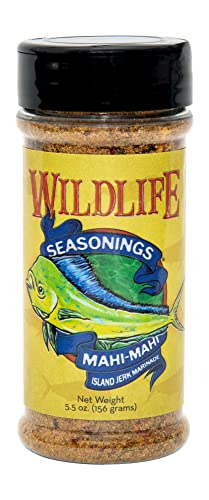 Wildlife Seasonings Mahi-Mahi Island Jerk Seasoning – Sweet & Spicy Caribbean Dry Rub for Fish, Chicken & Pork – Tropical Grilling Blend for Seafood, Tacos & Marinades