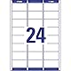AVERY Zweckform L7159-100 Adressetiketten/Adressaufkleber (2.400 Etiketten mit ultragrip, 63,5x33,9mm auf A4, bedruckbar, selbstklebend, für DIN B6/C6 Briefkuverts, Papier matt) 100 Blatt, weiß