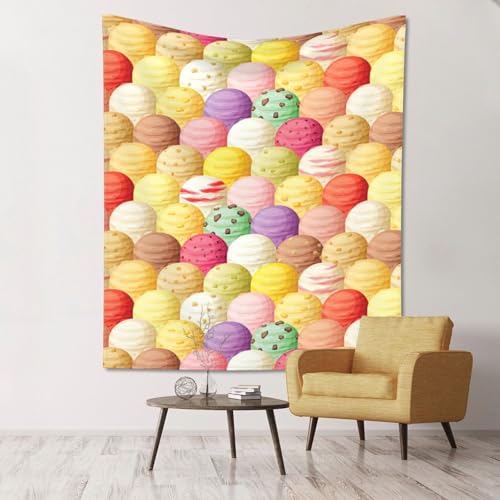 Tapisserie ultra douce motif crème glacée tissu léger décoration murale chambre