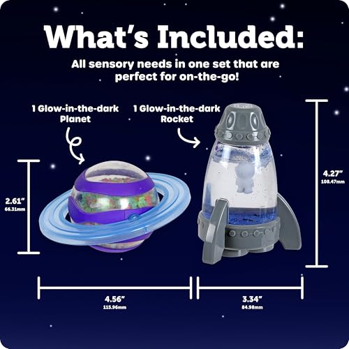 Learning Resources Soothing Space Sensory Fidget Set: Calming Sensory Toys, Tactile STEM Fidgets for Kids, Cute Planet Spinner, Calm Down Corner Supplies & Cool Gifts for Toddlers Ages 3+ - Image 6