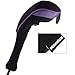 Andux 4 Pack Long Neck Golf Hybrid Club Head Covers Dial No. Tag CTMT-01 Black/Purple