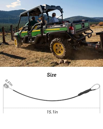 Câbles de hayon M159508 pour sécuriser le transport en John Deere Gator TX - 5