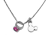 [ディズニー] ネックレス 誕生石 アクセサリー スワロフスキー 10月 誕生石ネックレス 誕生日 24金 加工 レディース ジュエリー アクセサリー グッズ [並行輸入品]