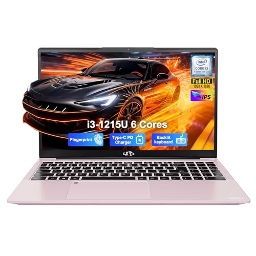 NIMO 15.6" FHD IPS Laptop, 6 Cores i3-1215U 16GB RAM 512GB SSD (Up to 4.4GHz, Beat Ryzen 5 7520U) School Computer with 65W Type-