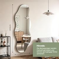 Muzilife Asymmetrischer Ganzkörperspiegel Wandspiegel 160x60cm – Ansicht 3