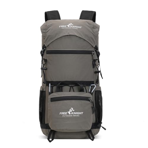 Bseash Mochila de caminhada leve de 30L, para esportes ao ar livre, impermeável, mochila de viagem para ciclismo, escalada, esqui (cinza)