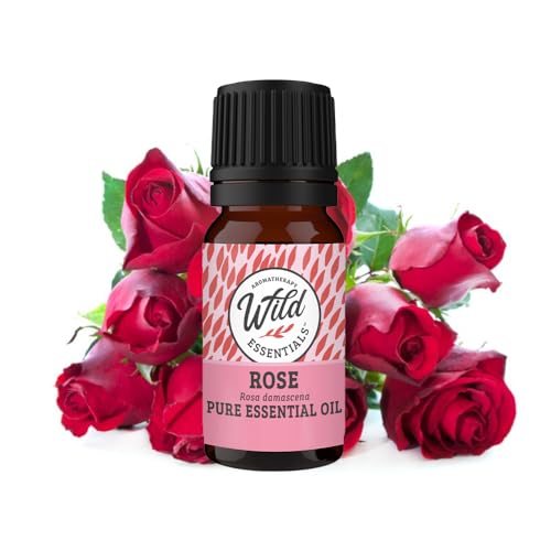 Wild Essentials Rose 100% Pure Essential Oil - 10ml, Therapeutic Grade, Made and Bottled in The USA, Calming