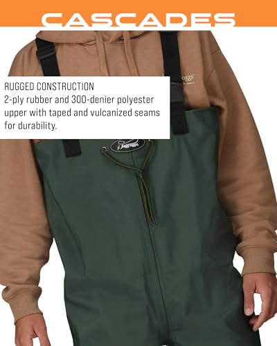 Image of FROGG TOGGS Cascades 2-ply Poly /Rubber Waterproof Fishing Bootfoot Chest Wader for Fishing