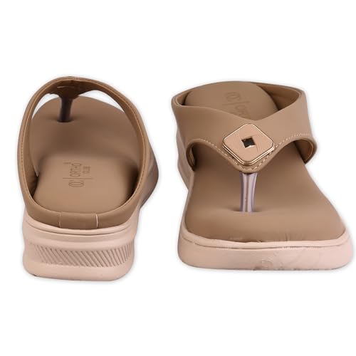 Image of ORTHO CLUB Women's Comfortable Wedge Sandals | Cushioned Sole, Slip-Resistant Design | Lightweight Women Sandal Footwear for Office & Casual Use | Sandal For Women