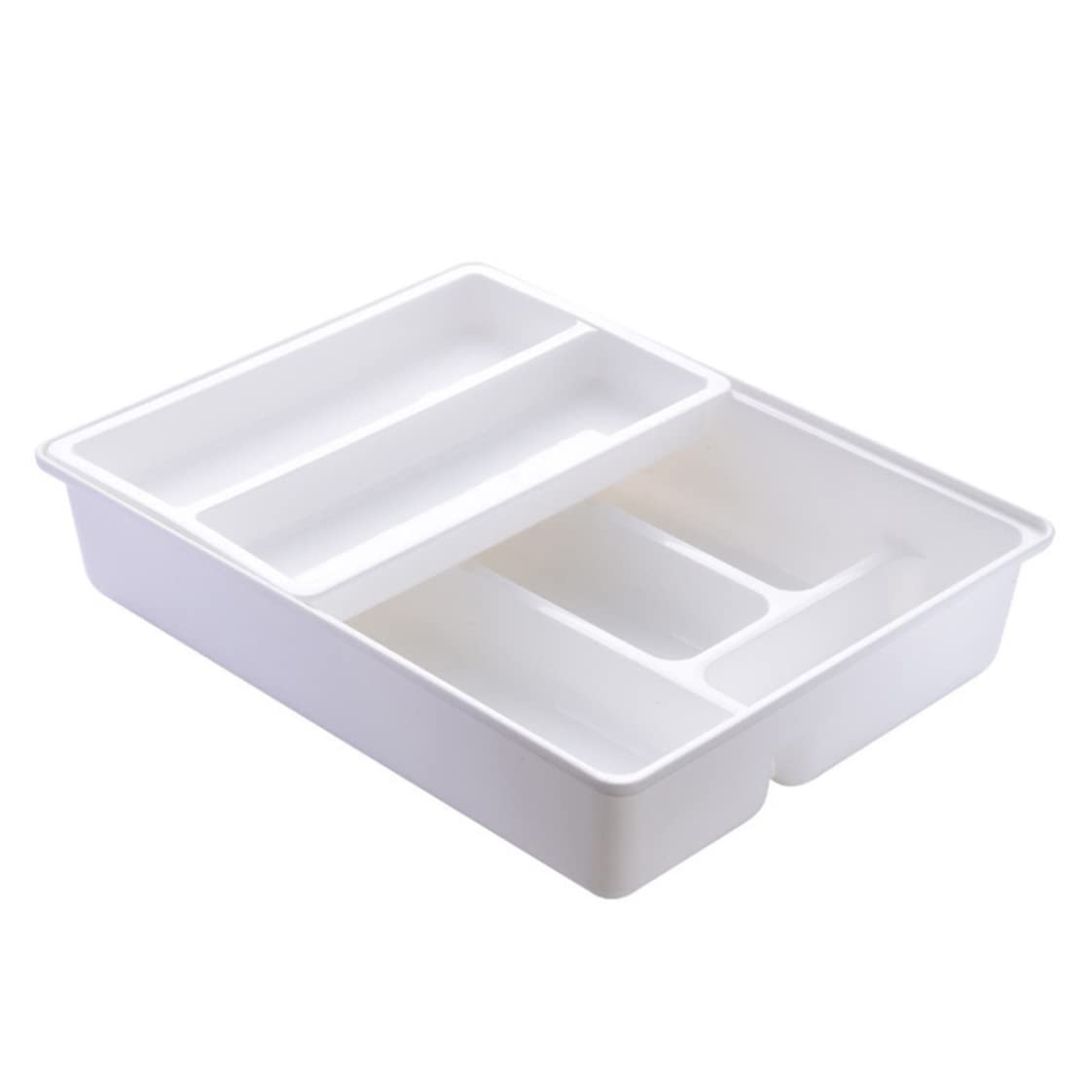 Plateau à couverts en plastique à 2 niveaux pour une cuisine familiale moderne et ordonnée