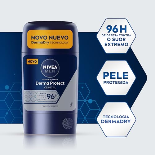 NIVEA MEN Desodorante Stick Masculino Derma Protect Clinical 54g