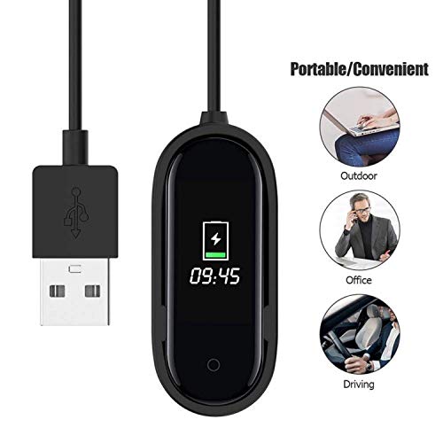 Image of Techonto Usb Power Adapter Fitness Band Charging Adapter Cable Designed For Xiaomi Mi Band 4 - Black