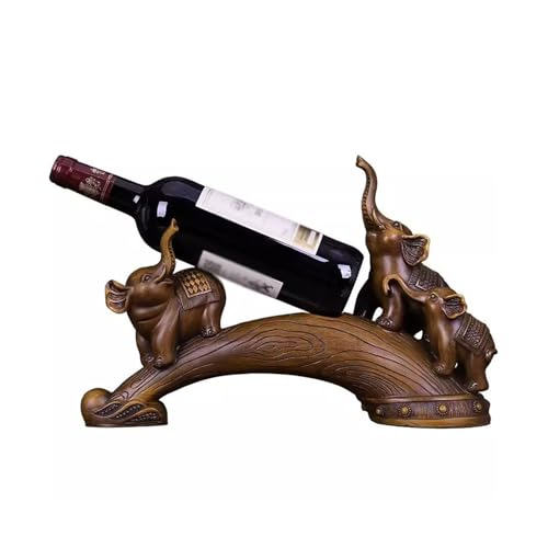 Soporte para botellas de vino estilo elefante marrón miniatura 1