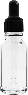 1pcs Empty Dropper Bottle Amber essential oil Glass Aromatherapy Liquid Brown 5-50ml Drop for massage Pipette Bottles Refillable (Transparent 2ml)