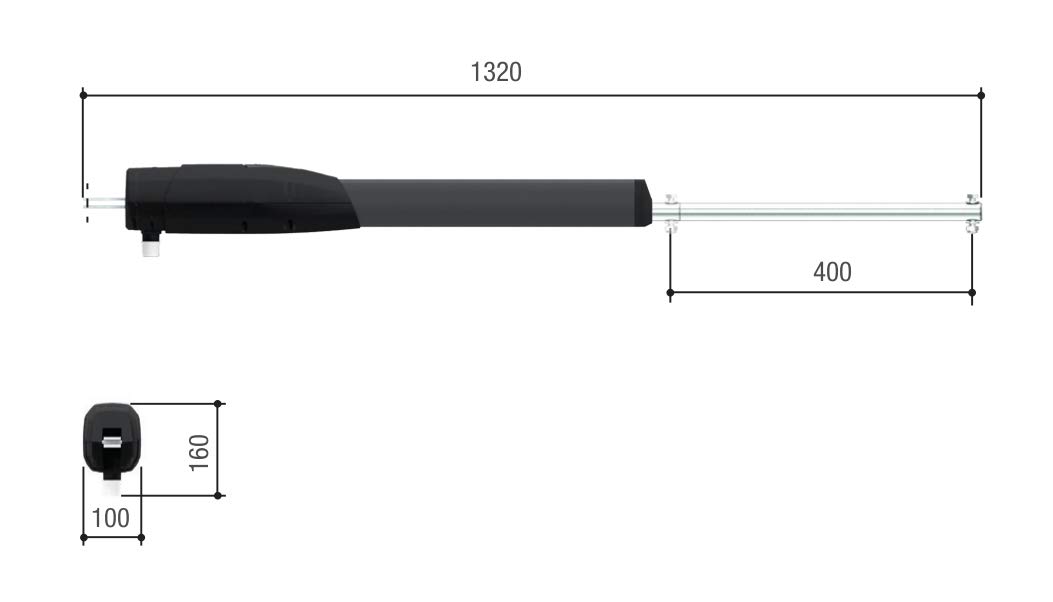 CAME 8K01MP-024 KIT ATS PER CANCELLI A BATTENTE CON ANTA FINO A 3 METRI E 400 KG DI PESO, SISTEMA DC 24 V, COLORE GRIGIO