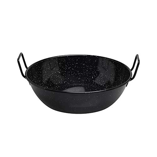 Metaltex - Sarten Honda Esmaltada, Acero Esmaltado. Color Negro 32 cm