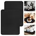 FICOFISE Super Absorbent Quick Dry Draining Mat, 2 Pcs 30x40cm - Anti Slip Washable Dish Drainer Mat for Kitchen Counter, Coffee Machine Mat for Home Bar Pub Worktop (Black)
