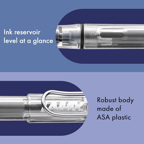 Image of Lamy Vista Fountain Pen Medium Nib with T10 Blue cartridge and Z28 Convertor