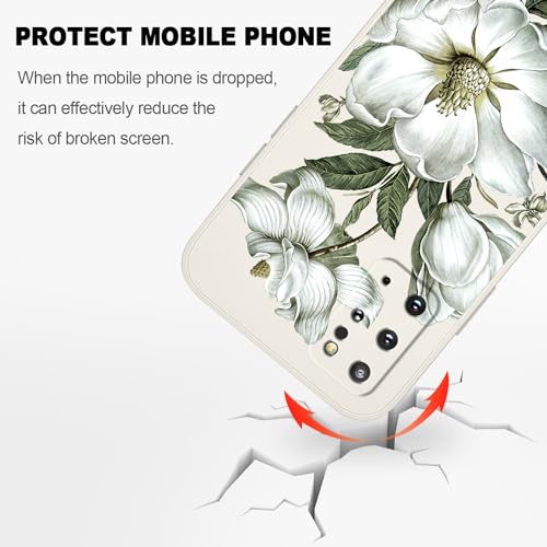 Coque Samsung S20 Plus en coton blanc et motif floral chic - 5