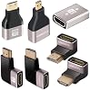 Kit de Adaptadores HDMI, 7 Piezas Mini/Micro/Ángulo Recto HDMI Macho a Hembra | Soporta 8K@60Hz, 4K@120Hz, Compatible con Xbox, PS5, Raspberry Pi, Cámara y más 2