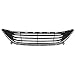 BROCK Front Bumper Lower Center Grille Textured Black w/Chrome Rim Molding Replacement for 11-13 Hyundai Elantra Sedan 865603X000 HY1036115