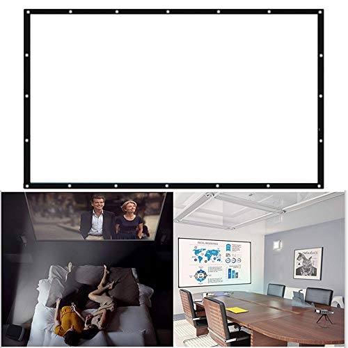 Pantalla de proyector plegable 72 pulgadas 16:9 blanca miniatura 7