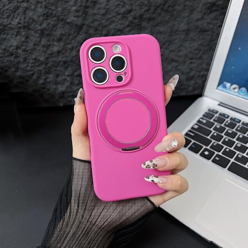 Coque magnétique iPhone 13 antichoc en silicone liquide avec anneau de maintien rotatif